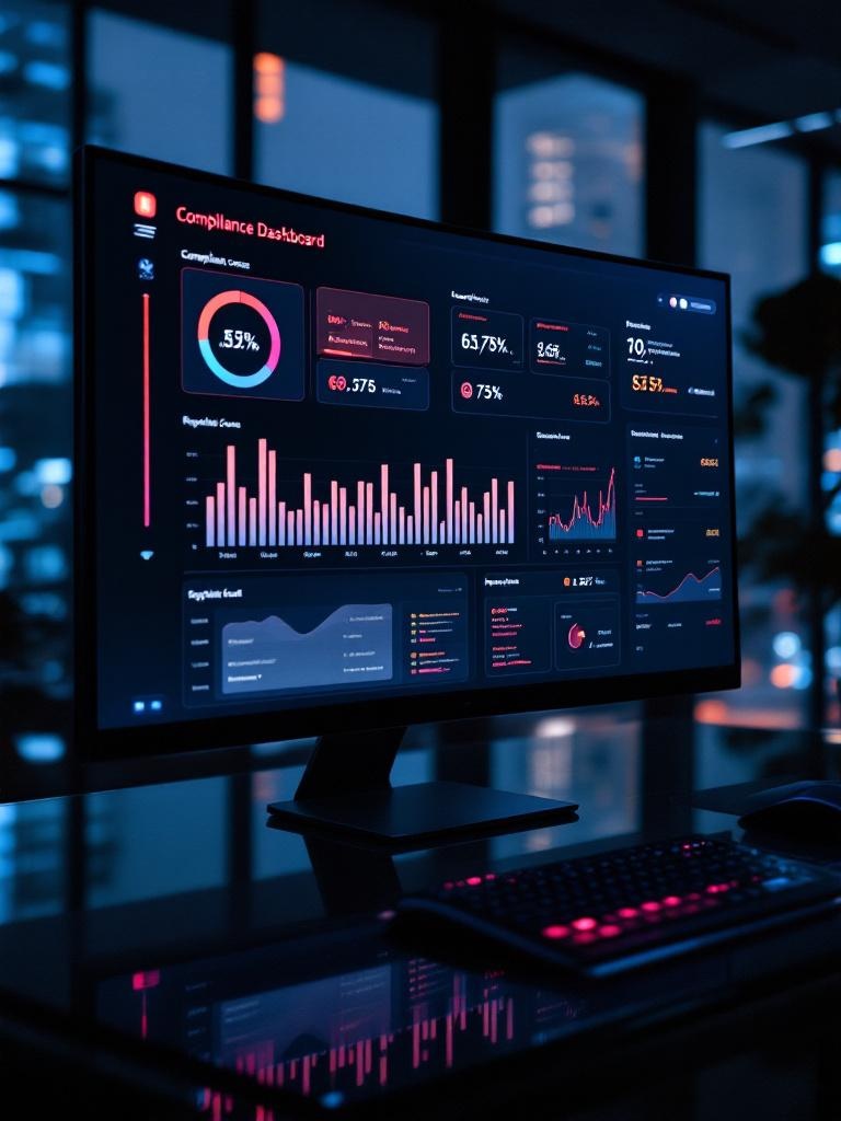 Protekon compliance dashboard showing real-time score and gap analysis